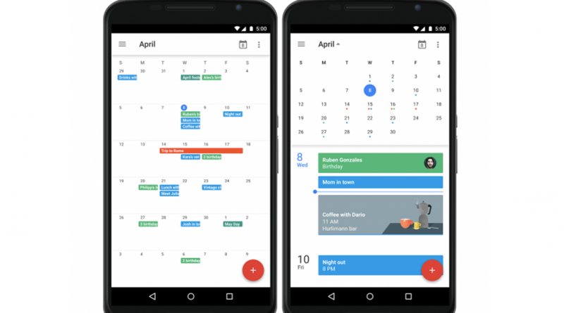 Google calendar update